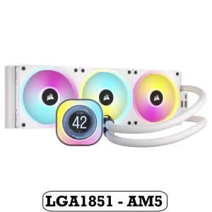 CORSAIR-iCUE-H150i-LCD white