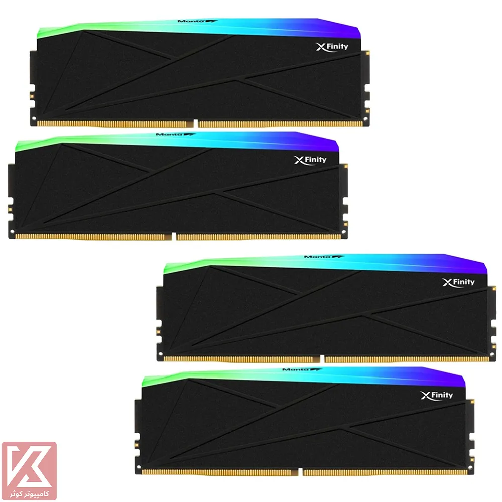 رم وی کالر 32 گیگابایت (2×16) دو کانال DDR5 7200 مدل Manta XFinity RGB CL34 KIT 2 2