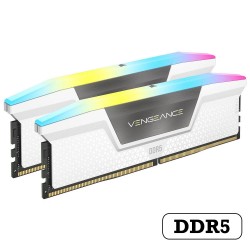 CORSAIR Vengeance RGB 64G DDR5 5200MHz DUAL Channel (32GB×2) Desktop RAM CL40 WHITE