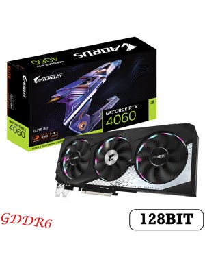 Graphics Card GIGABYTE GeForce AORUS RTX 4060 ELITE 8G GDDR6 128Bit