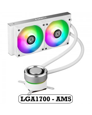 LIAN LI Galahad AIO 240 CPU Water Cooler LGA1700 - AM5 WHITE