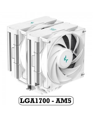 DEEPCOOL AG620 DIGITAL WH ARGB DUAL TOWER CPU AIR COOLERS