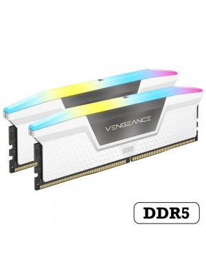 CORSAIR Vengeance RGB 64G DDR5 5200MHz DUAL Channel (32GB×2) Desktop RAM CL40 WHITE