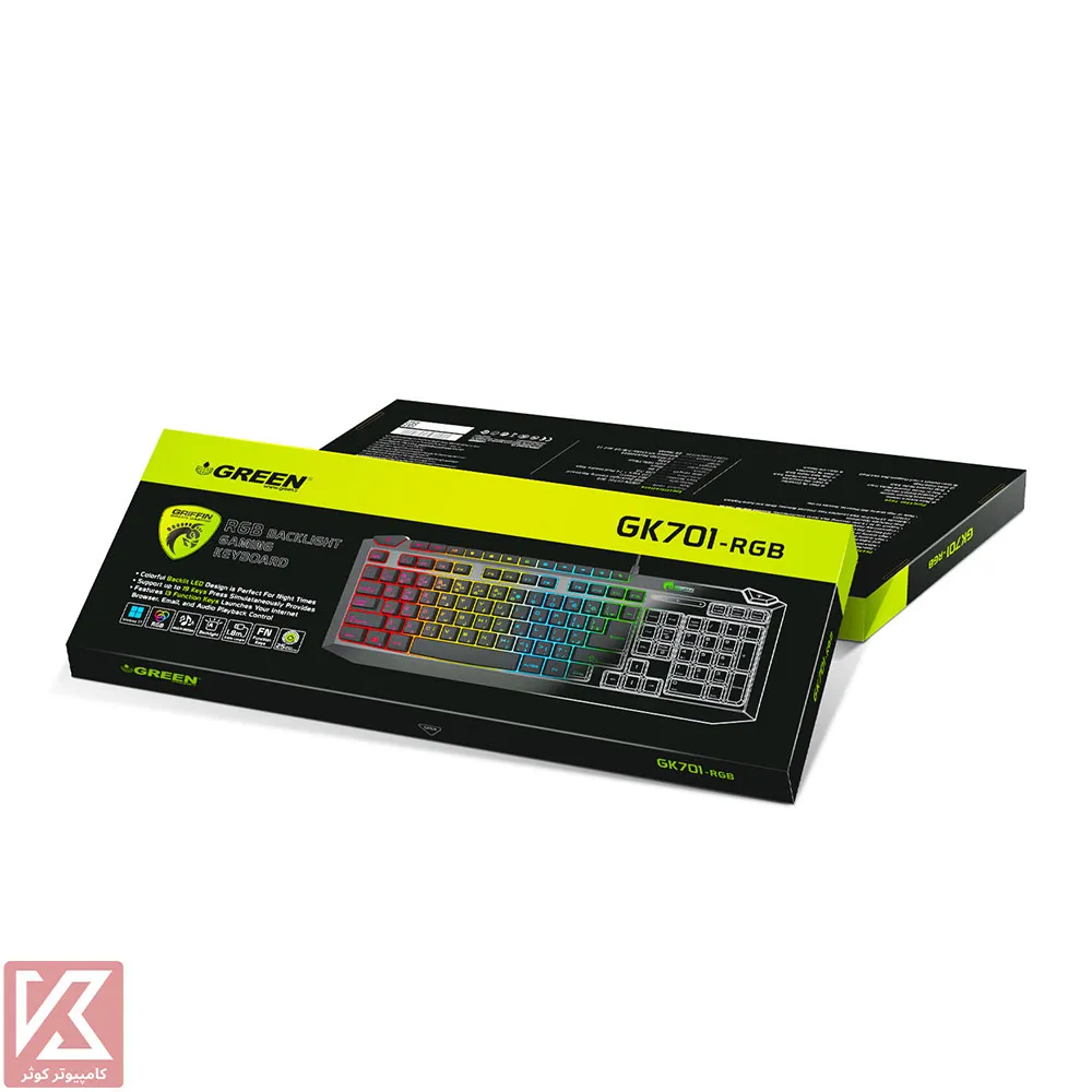 GREEN-KEYBOARD-GK701-RGB