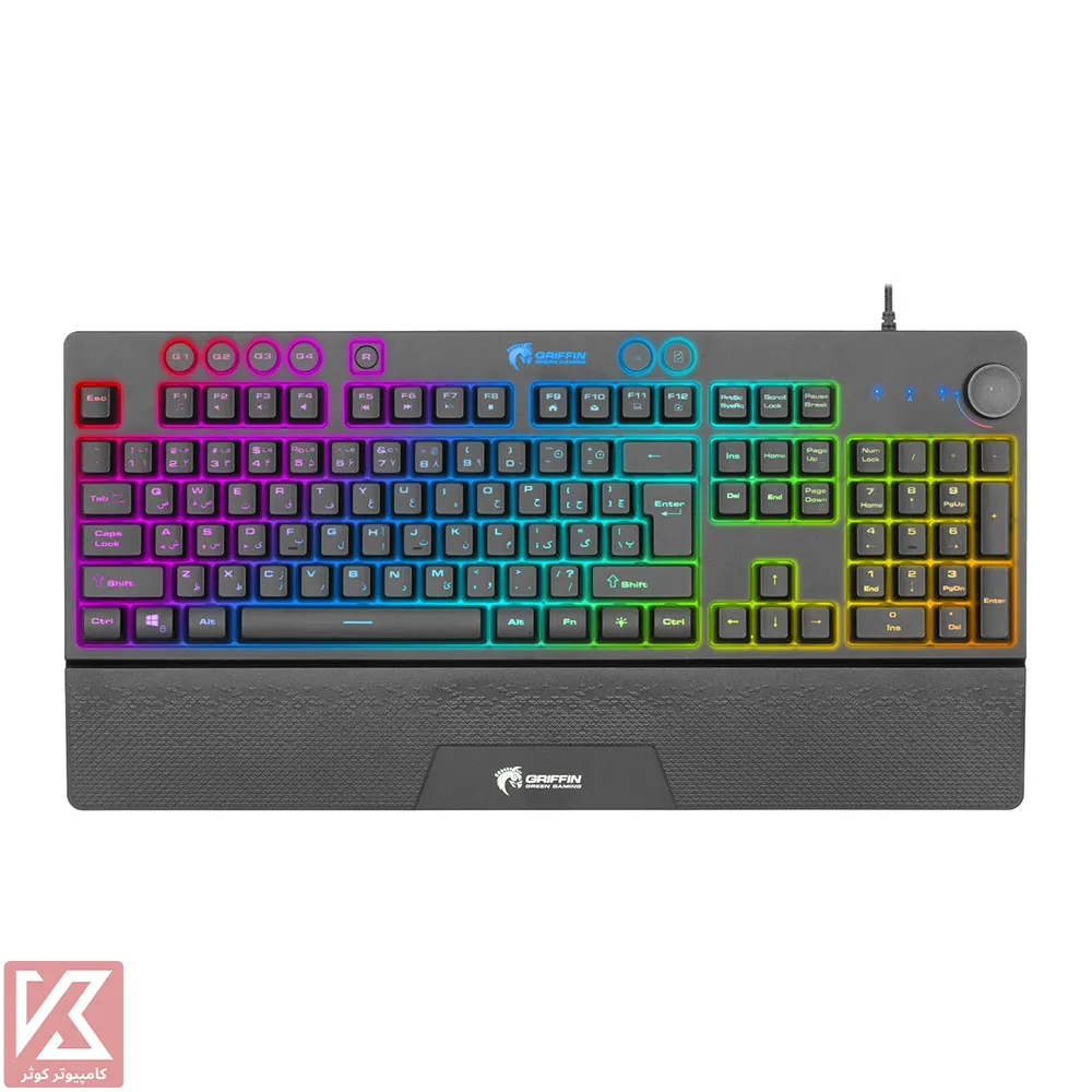 GREEN-KEYBOARD-GK703-RGB