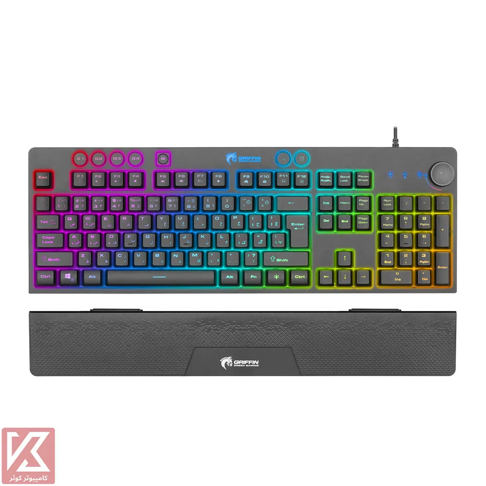 GREEN-KEYBOARD-GK703-RGB