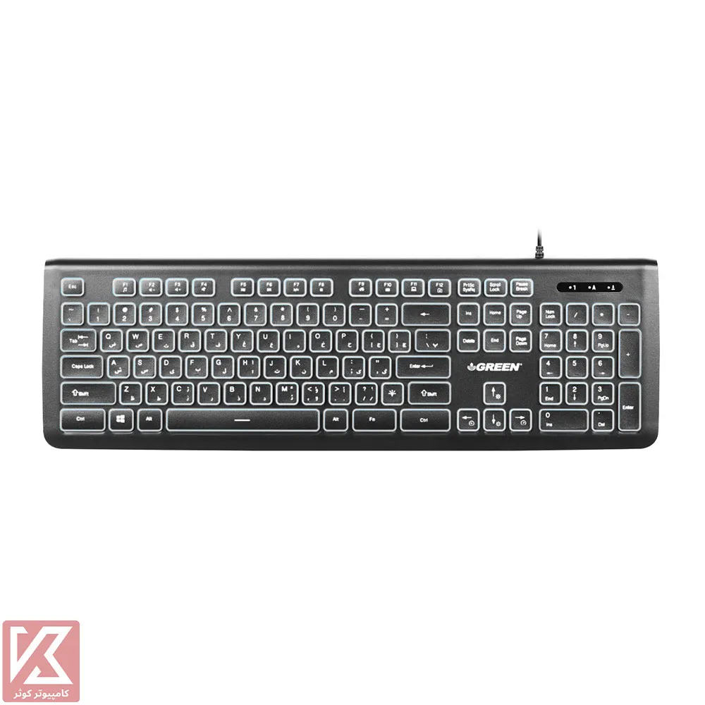 KEYBOARD-GREEN-GK304-USB