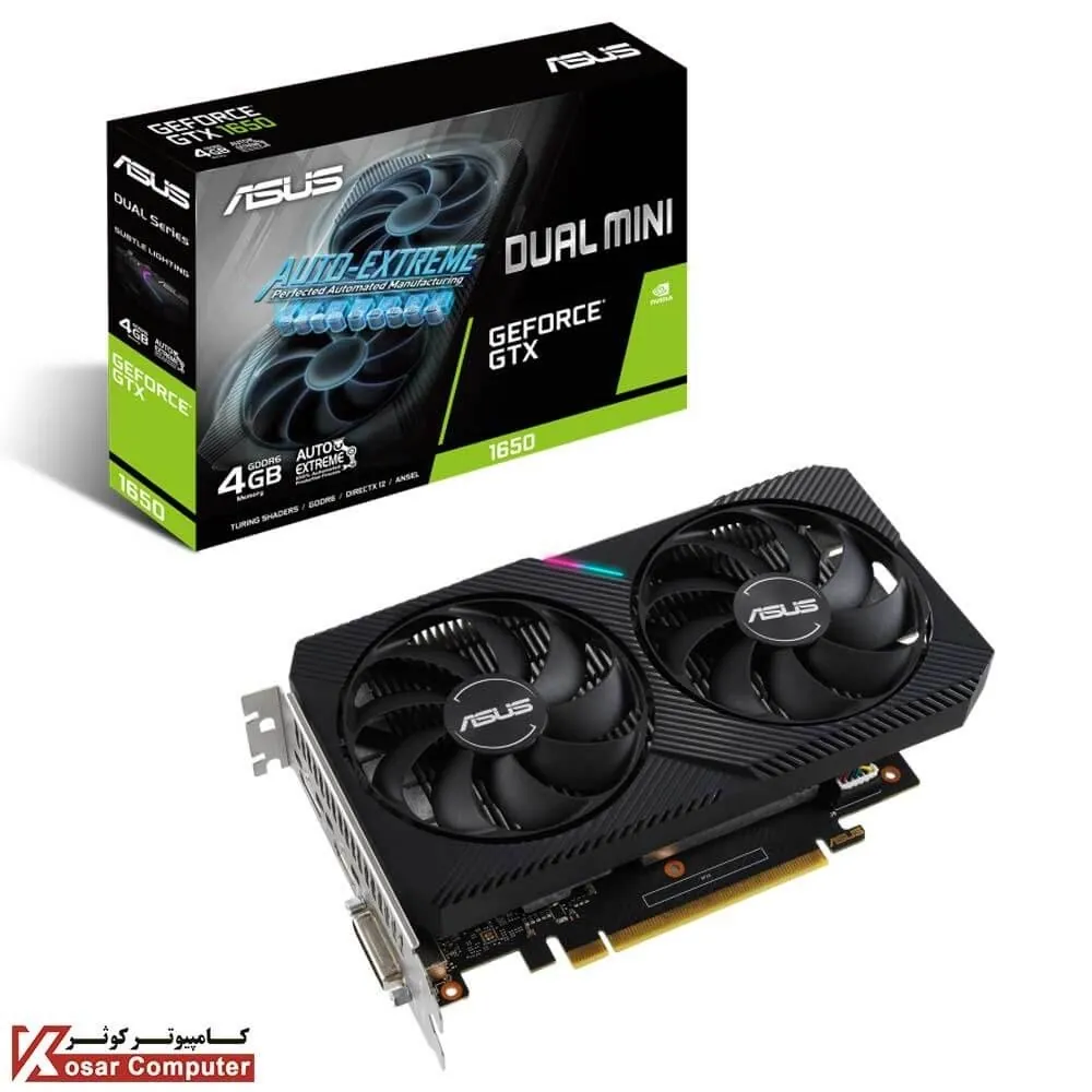 کارت گرافیک ایسوس DUAL GTX 1650 4GD6 MINI