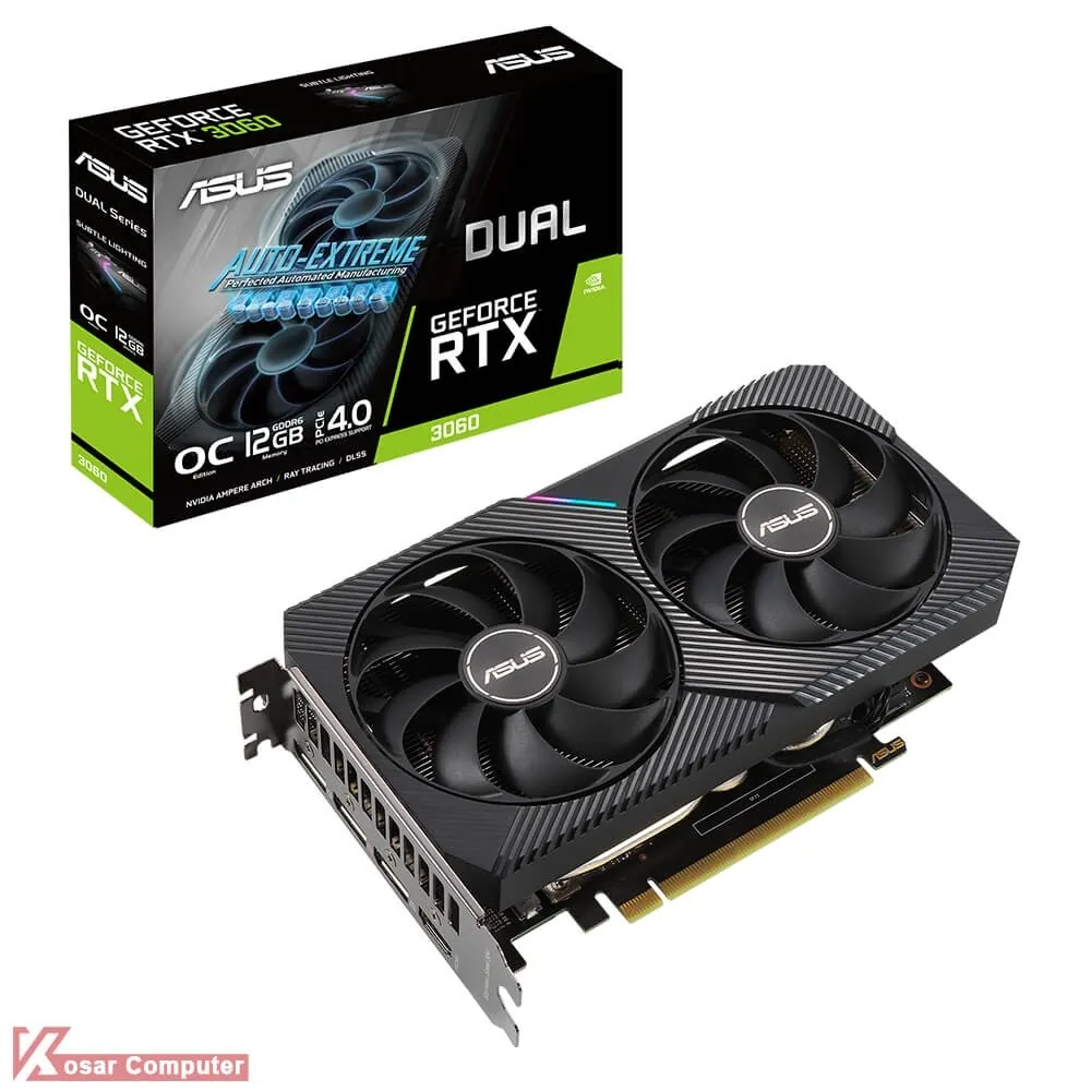 کارت گرافیک ایسوس Dual RTX 3060 OC 12GB GDDR6