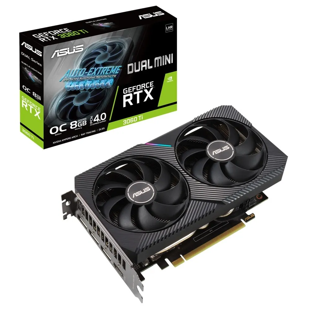 کارت گرافیک ایسوس DUAL RTX 3060 Ti V2 MINI OC 8G