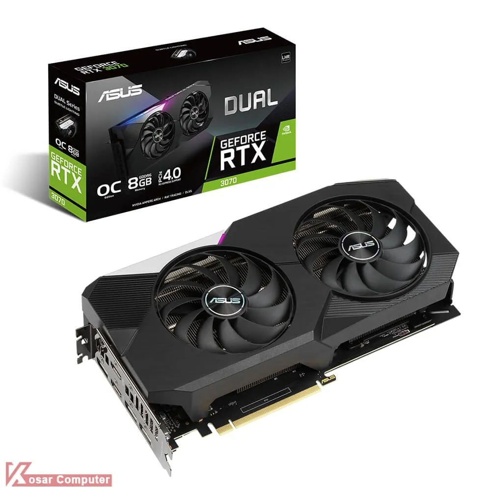 کارت گرافیک ایسوس DUAL RTX 3070 O8G V2