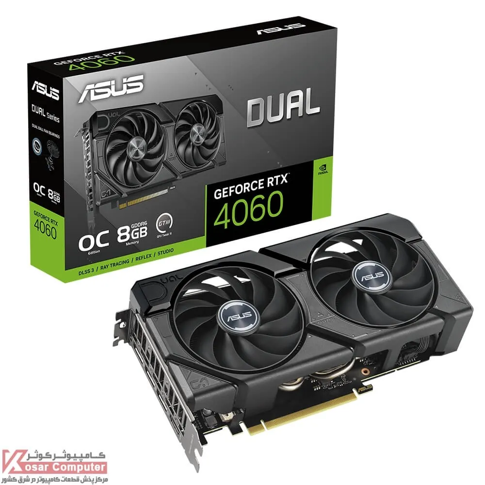 کارت گرافیک ایسوس Dual RTX 4060 EVO OC 8GB GDDR6
