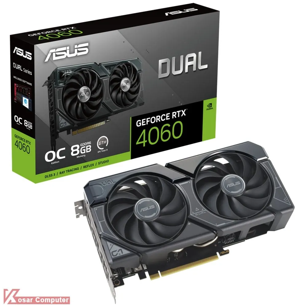 کارت گرافیک ایسوس Dual RTX 4060 OC 8GB GDDR6