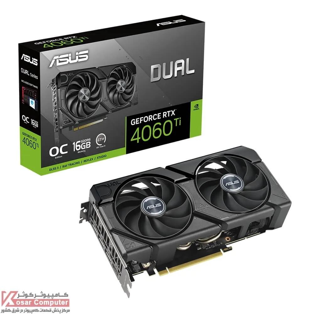 کارت گرافیک ایسوس Dual RTX 4060 Ti EVO OC 16GB