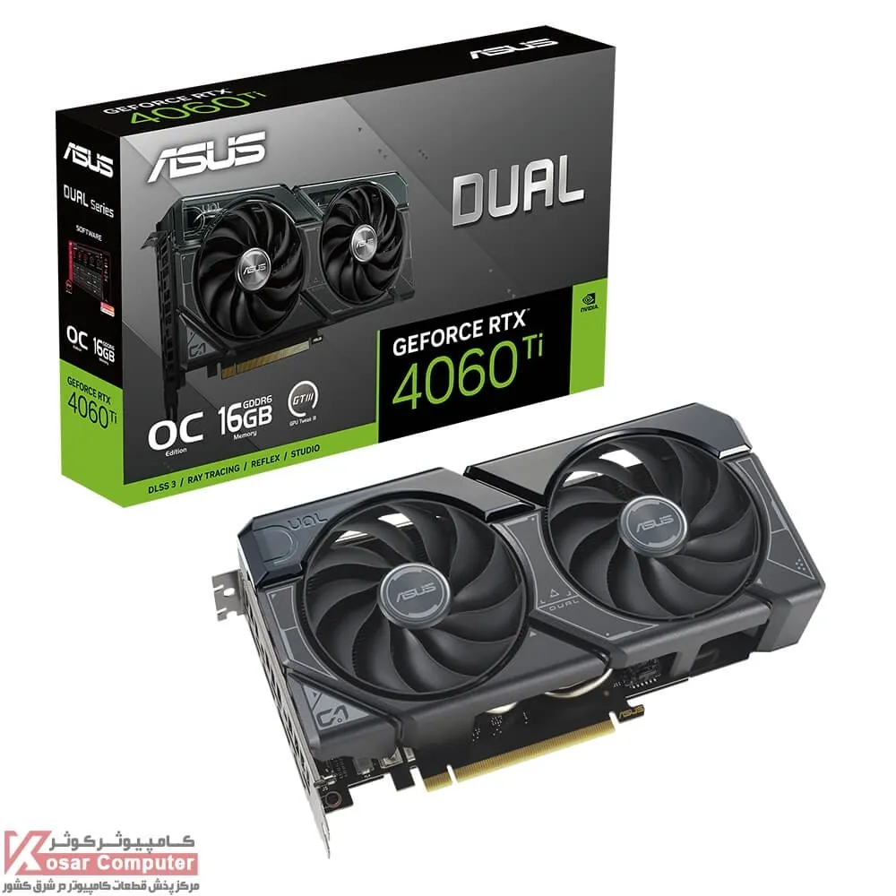 کارت گرافیک ایسوس Dual RTX 4060 Ti OC 16GB
