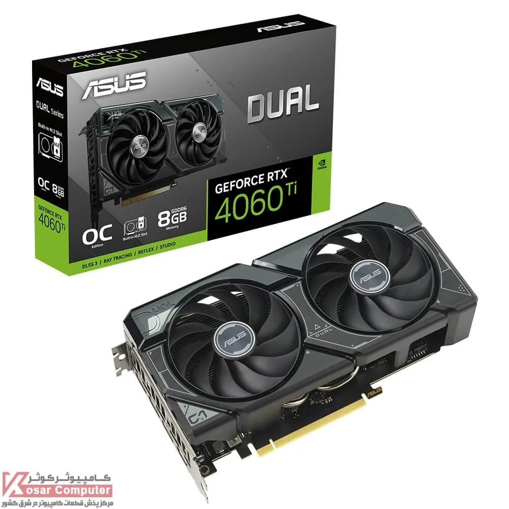 کارت گرافیک ایسوس  DUAL RTX 4060 TI O8G SSD