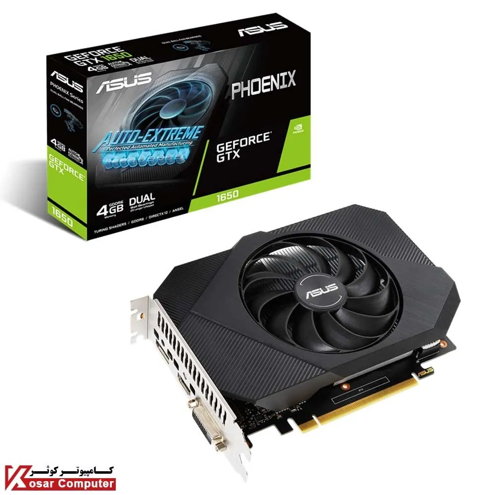 کارت گرافیک ایسوس GTX1650 PH 4G D6