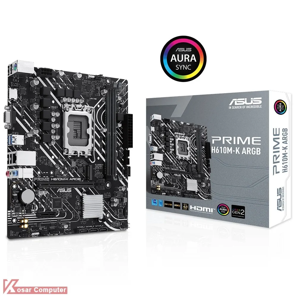 مادربرد ایسوس PRIME H610M-K ARGB DDR5