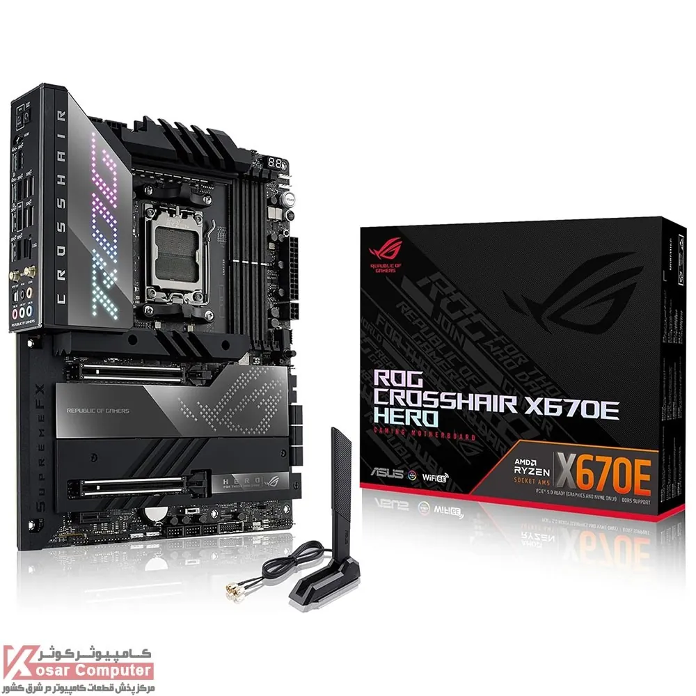 مادربرد ایسوس وایرلس ROG CROSSHAIR X670E HERO