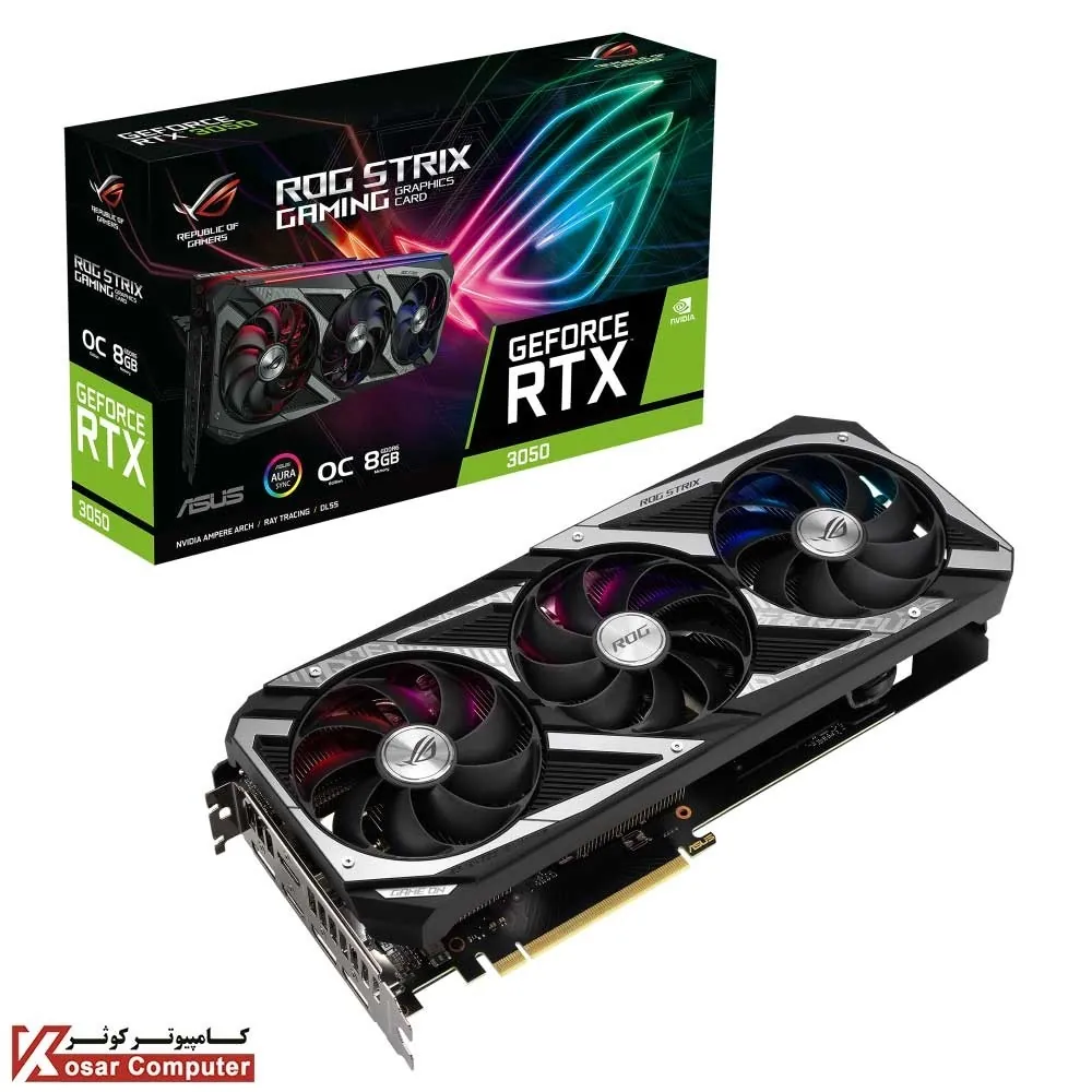 کارت گرافیک ایسوس ROG Strix RTX 3050 OC 8GB