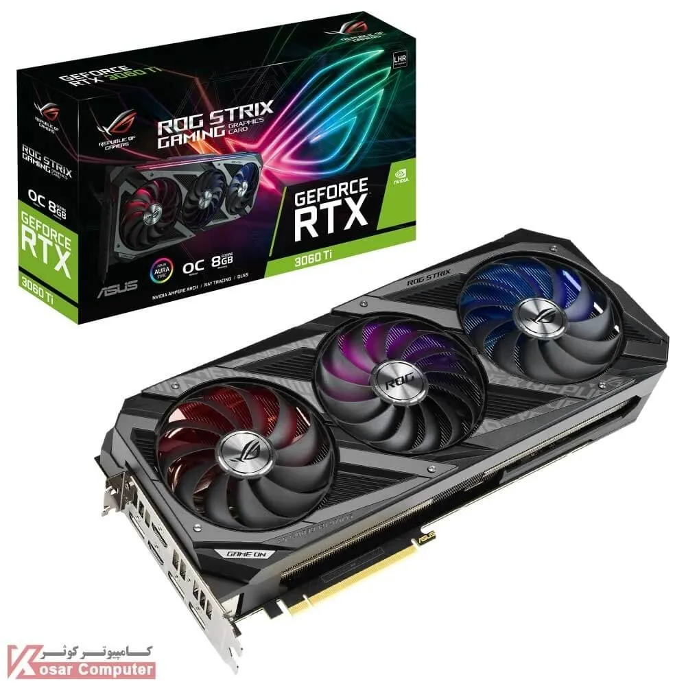 کارت گرافیک ایسوس ROG STRIX RTX 3060TI O8G V2 GAMING