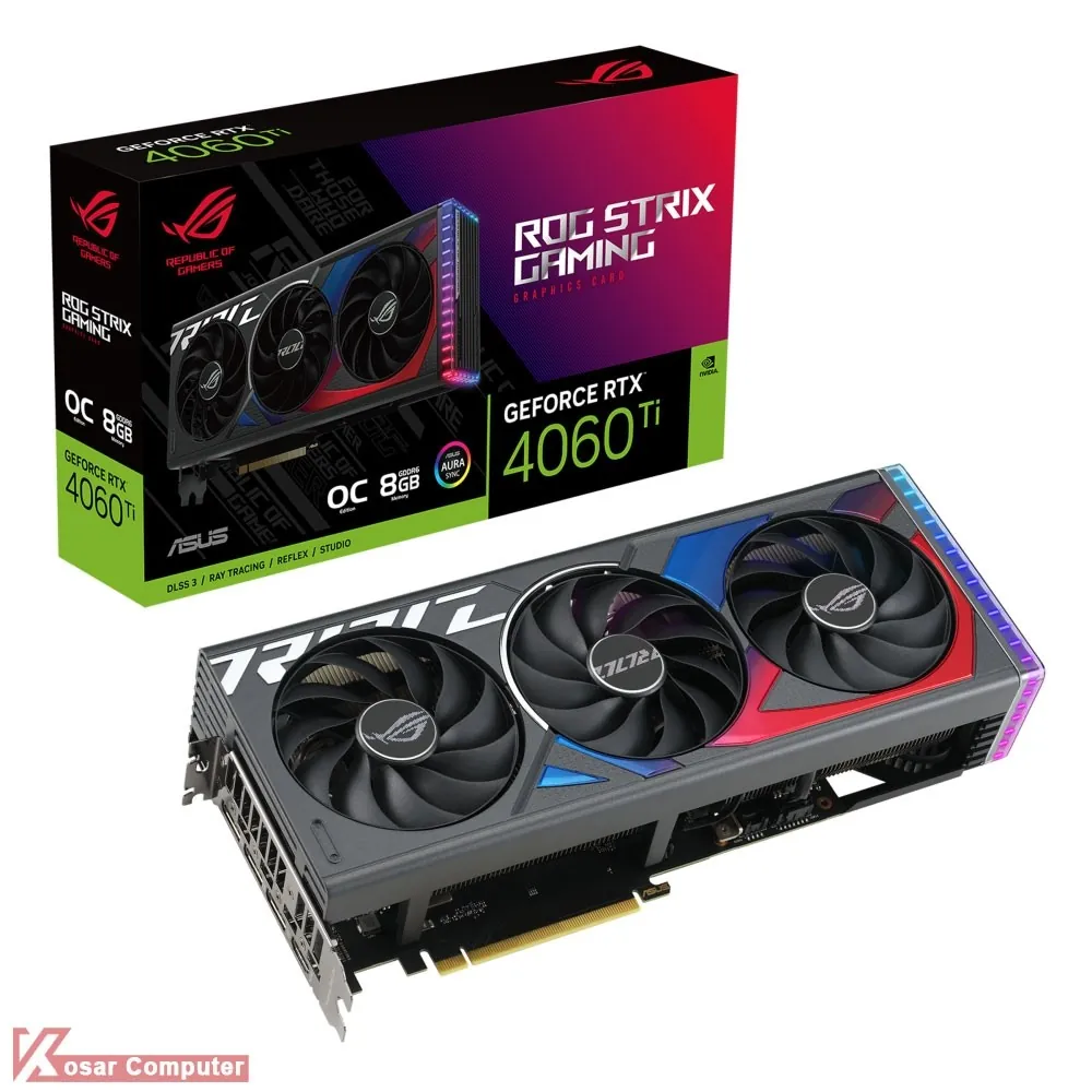 کارت گرافیک ایسوس ROG Strix RTX 4060 Ti 8GB OC