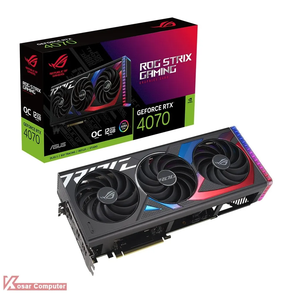 کارت گرافیک ایسوس ROG Strix RTX 4070 12GB GDDR6X OC