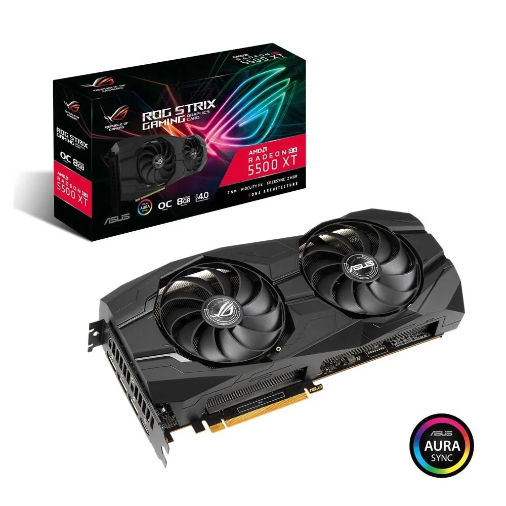 کارت گرافیک ایسوس ROG STRIX RX 5500XT O8G GAMING