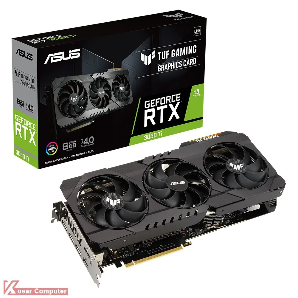 کارت گرافیک ایسوس TUF GAMING RTX 3060 TI O8G GDDR6X