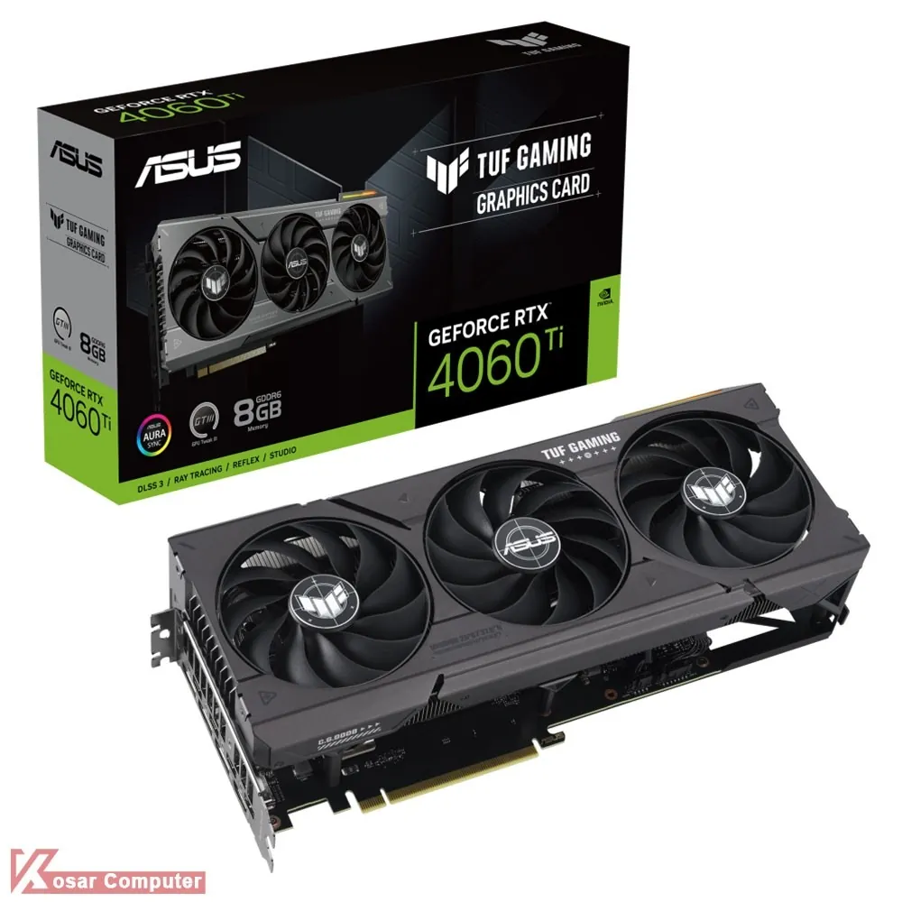 کارت گرافیک ایسوس TUF Gaming RTX 4060 Ti 8GB