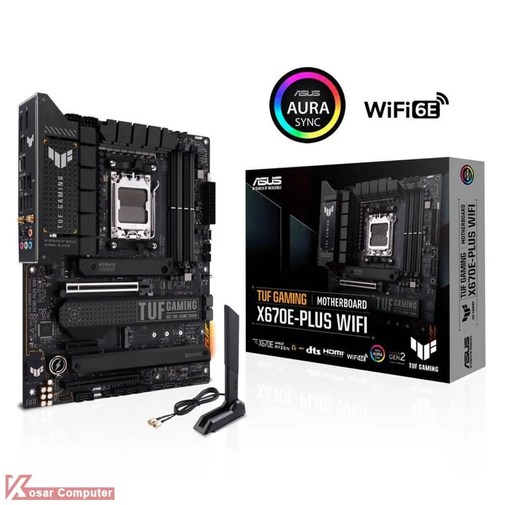 مادربرد ایسوس وایرلس ASUS TUF GAMING X670E PLUS WIFI DDR5