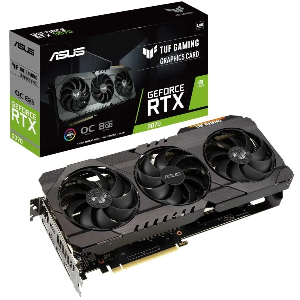 کارت گرافیک گیمینگ ایسوس TUF RTX 3070 O8G V2 GAMING