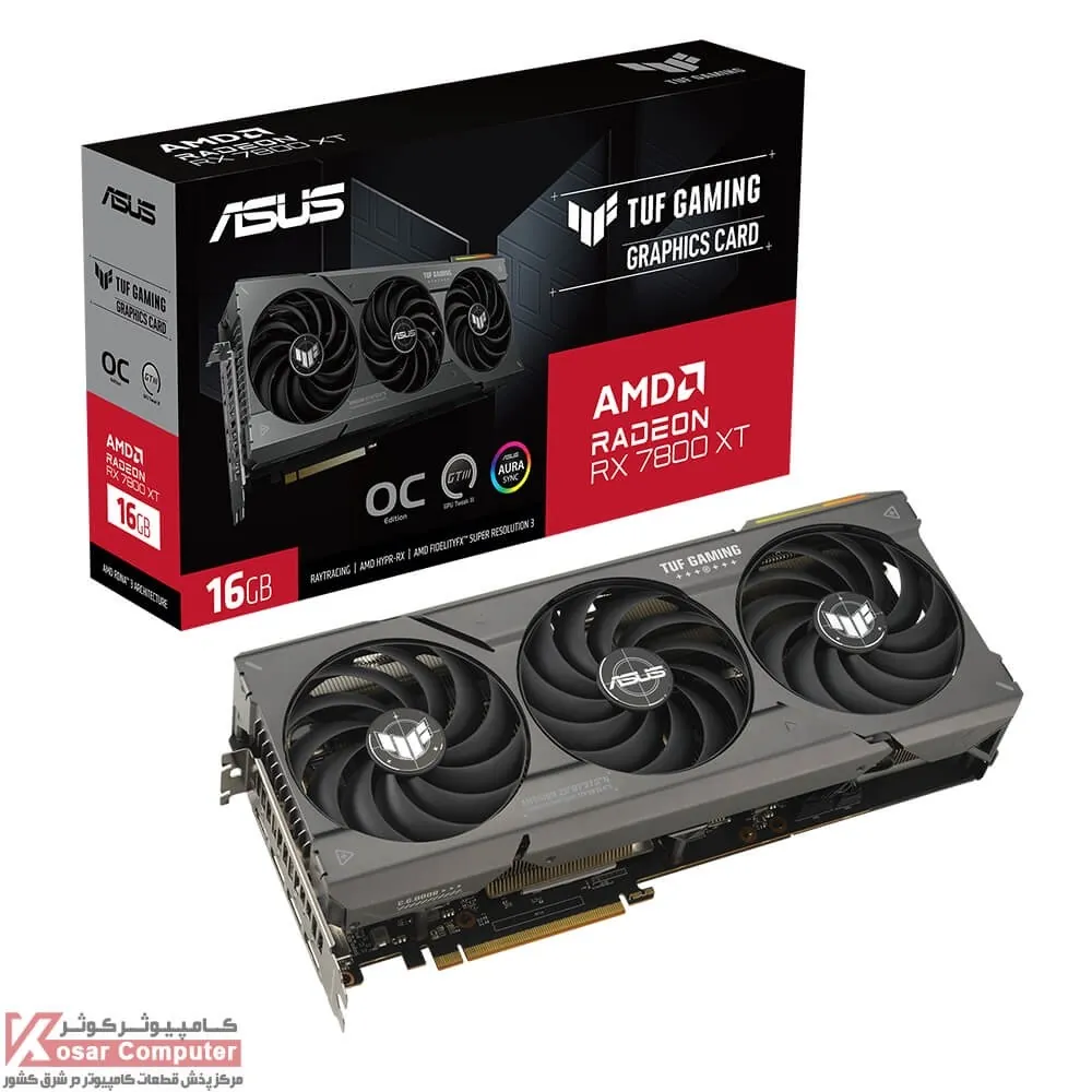 کارت گرافیک ایسوس TUF Gaming RX 7800 XT OC 16GB