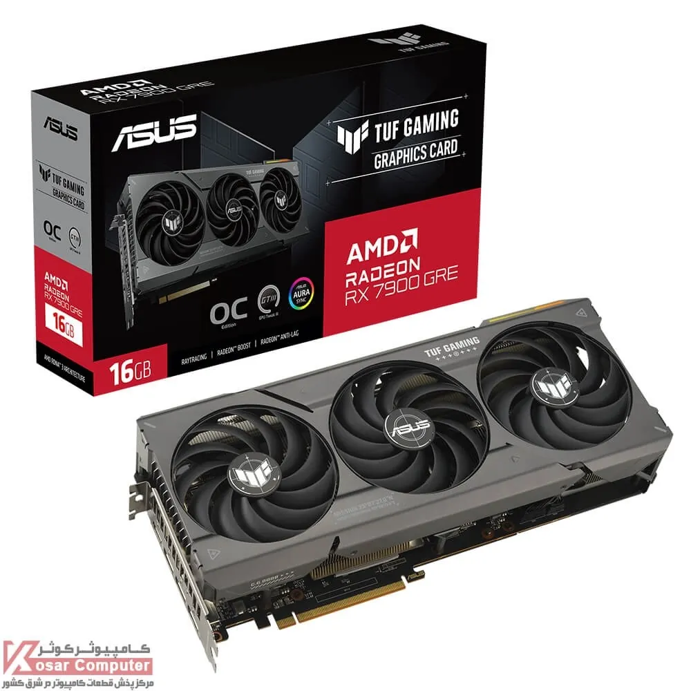 کارت گرافیک ایسوس TUF Gaming RX 7900 GRE OC 16GB