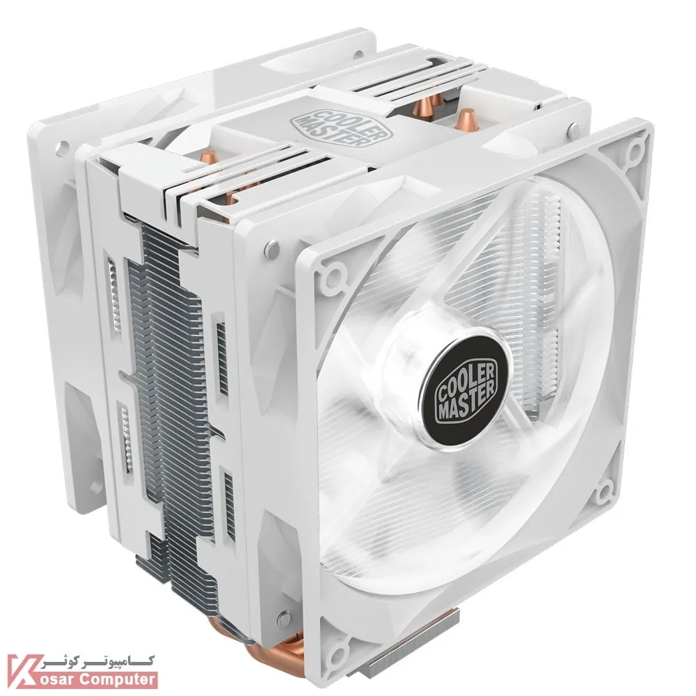 خنک کننده سفید پردازنده کولر مستر HYPER 212 LED TURBO WHITE EDITION