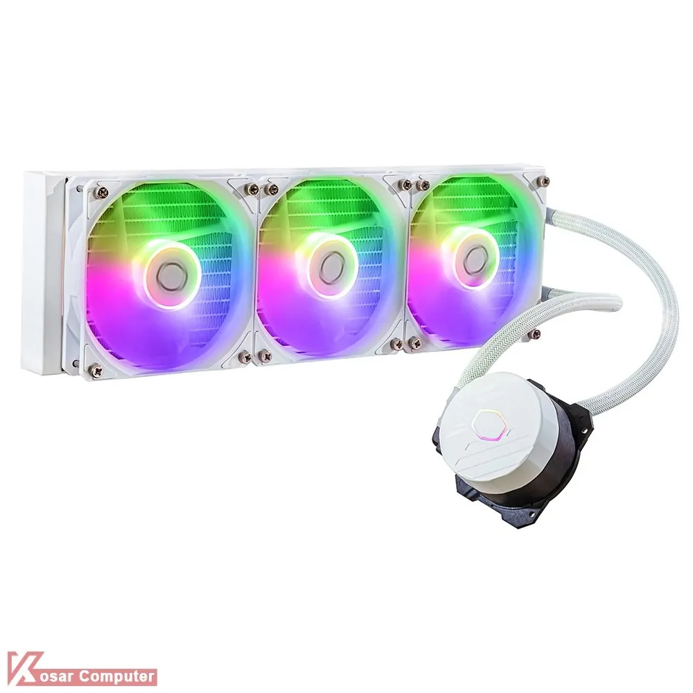 خنک کننده مایع پردازنده کولر مستر MASTERLIQUID 360L CORE ARGB WHITE