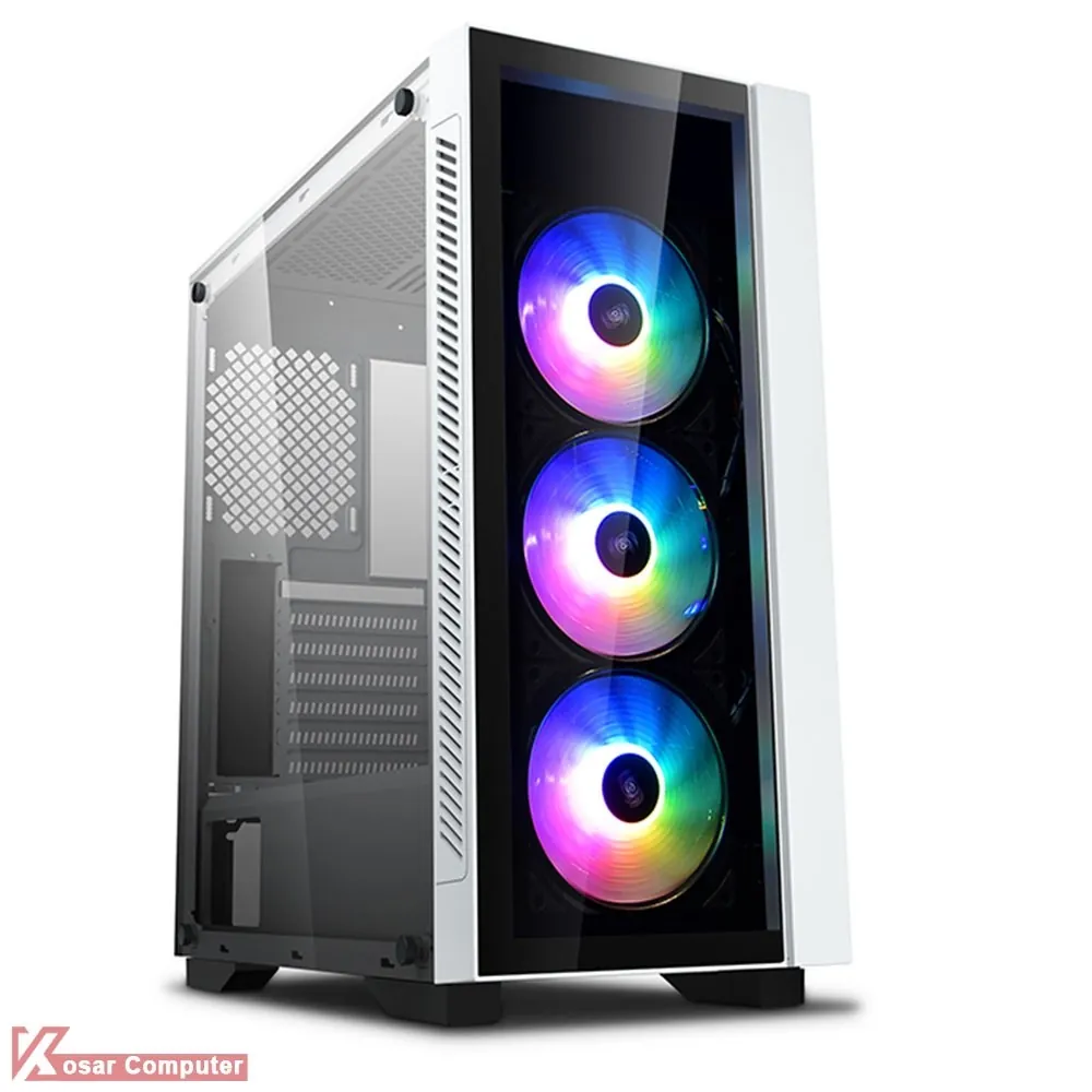 کیس سفید دیپ کول مدل MATREXX 55 V3 ADD-RGB WH 3F