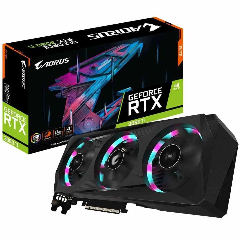 کارت گرافیک گیگابایت AORUS RTX3060 Ti ELITE 8G