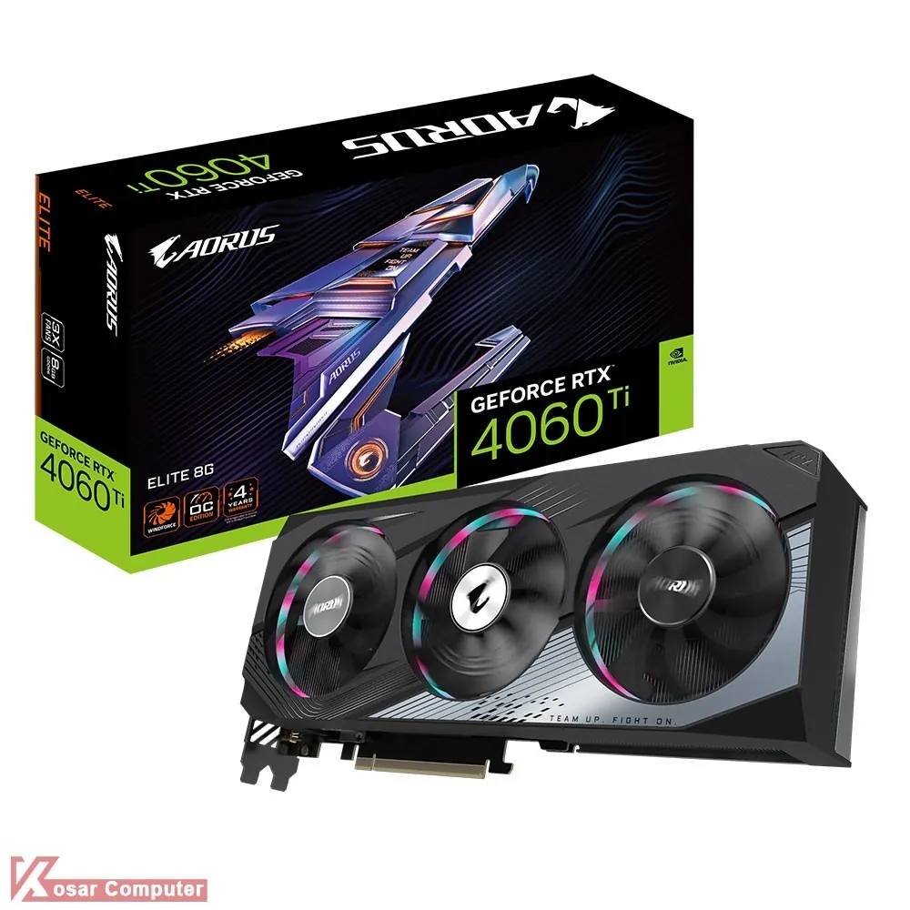 کارت گرافیک گیگابایت AORUS RTX 4060 Ti ELITE 8G