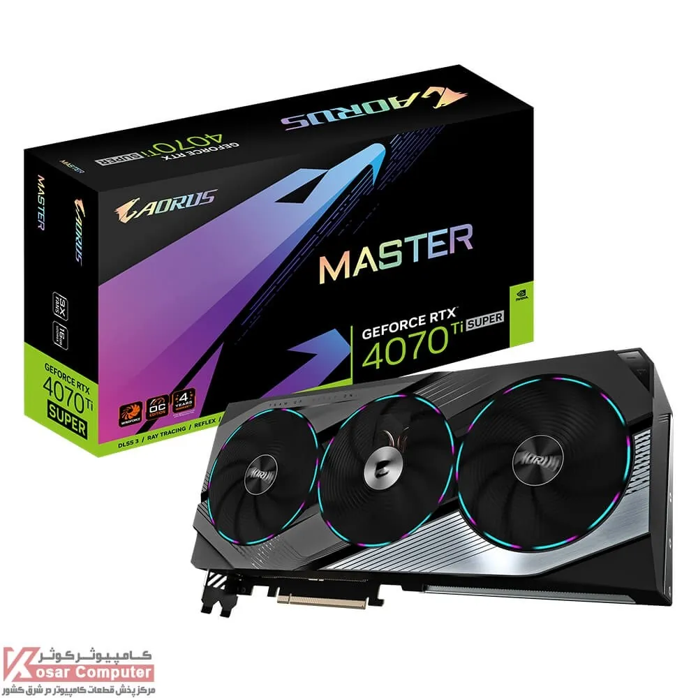 کارت گرافیک گیگابایت AORUS RTX 4070 Ti SUPER MASTER 16G