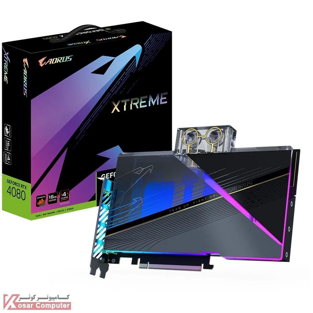 کارت گرافیک گیگابایت RTX 4080 AORUS 16GB XTREME WATERFORCE WB