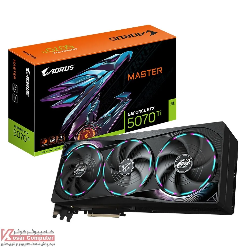 کارت گرافیک گیگابایت AORUS RTX 5070 Ti MASTER 16G