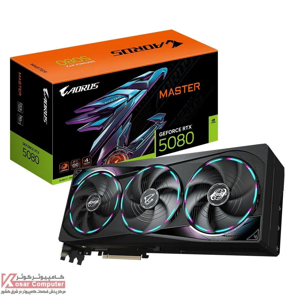 کارت گرافیک گیگابایت AORUS RTX 5080 MASTER 16G