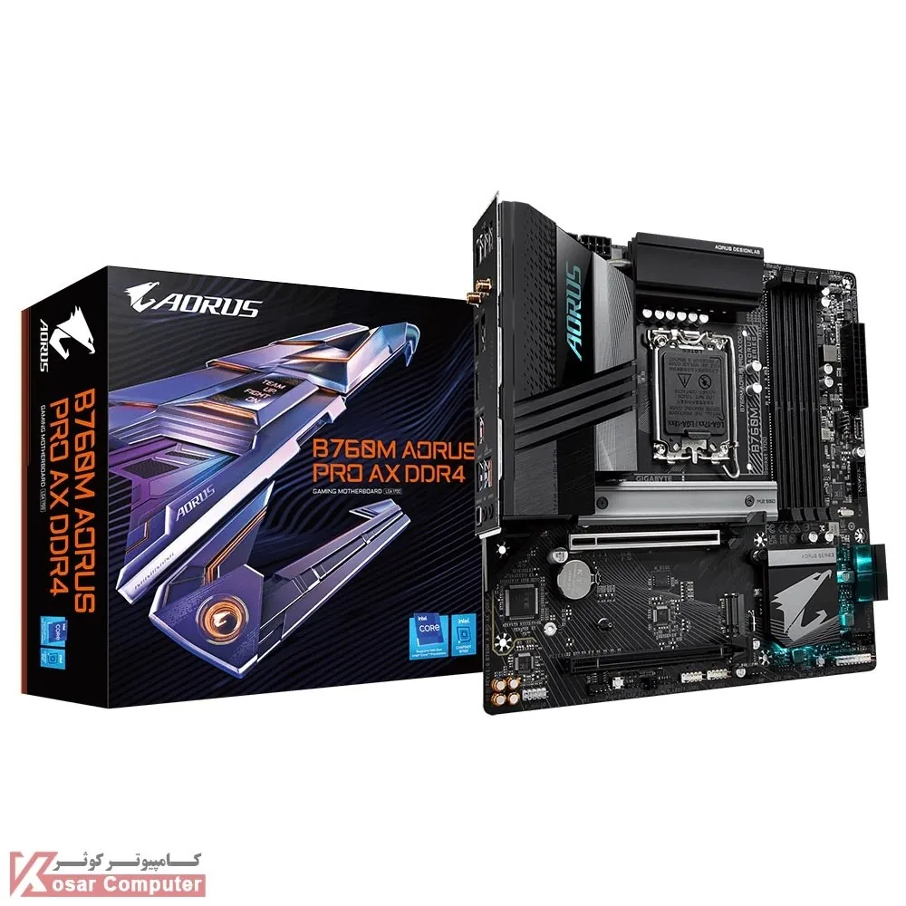 مادربرد گیگابایت B760M AORUS PRO AX DDR4