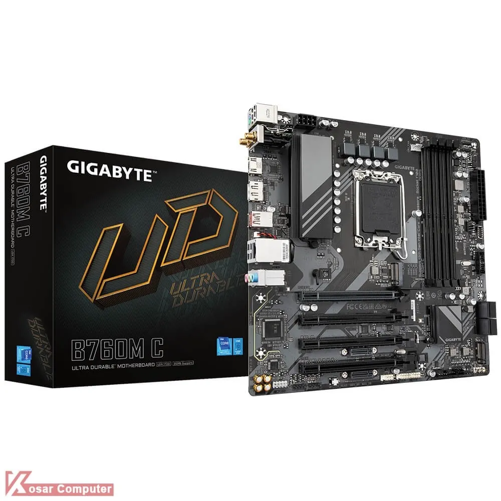 مادربرد وایرلس گیگابایت B760M C DDR5