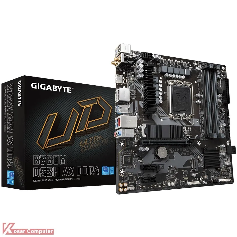 مادربرد وایرلس گیگابایت B760M DS3H AX DDR4