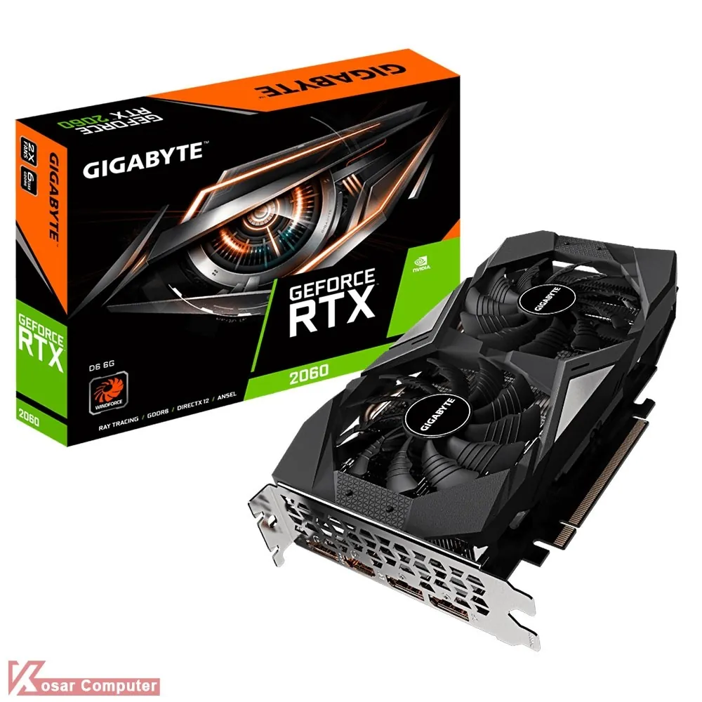کارت گرافیک گیگابایت RTX 2060 D6 12G