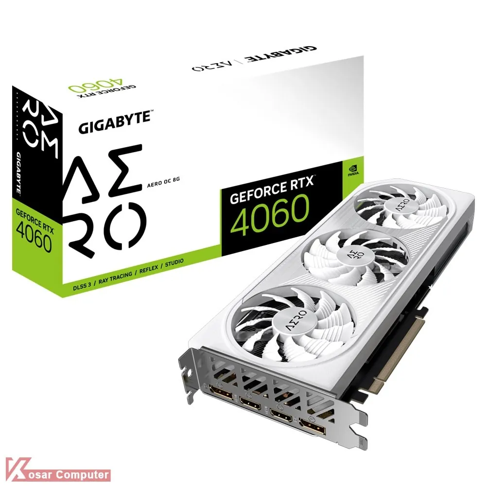 کارت گرافیک گیگابایت RTX 4060 AERO OC 8G