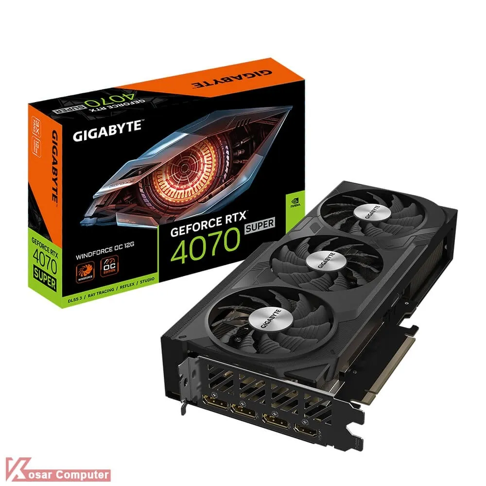 کارت گرافیک گیگابایت RTX 4070 SUPER WINDFORCE OC 12G