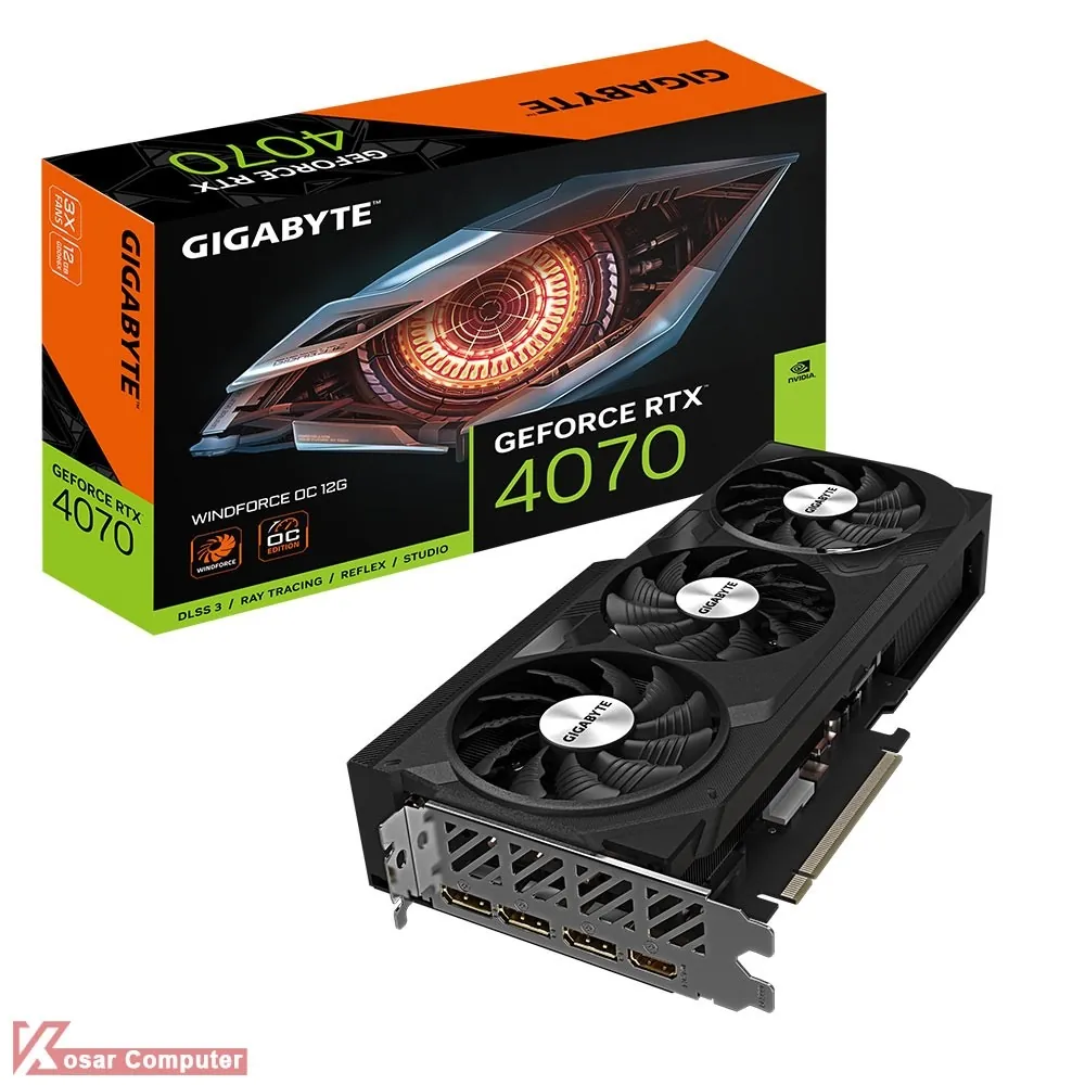 کارت گرافیک گیگابایت RTX 4070 WINDFORCE OC 12G